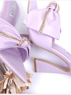 New Lavender Formal Mule Heels Size 8